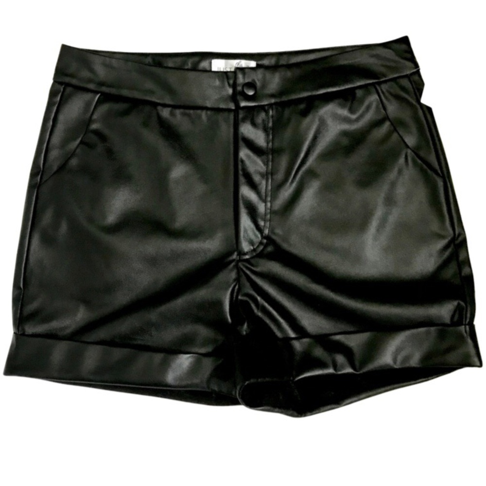 Faux Leather Short Shorts